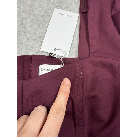 Lovers + Friends Womens Size XS Tanya Jumpsuit Midnight Burgundy NWT - Picture 10 of 11